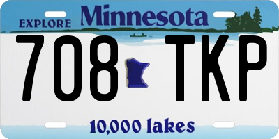 MN license plate 708TKP