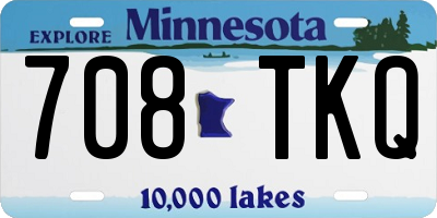 MN license plate 708TKQ