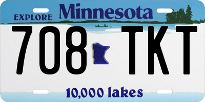 MN license plate 708TKT