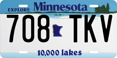 MN license plate 708TKV
