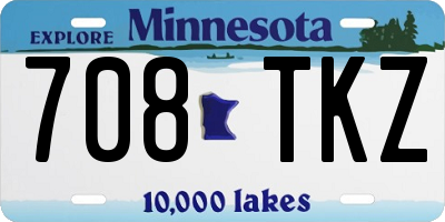 MN license plate 708TKZ