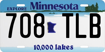 MN license plate 708TLB