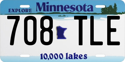 MN license plate 708TLE