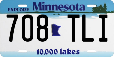 MN license plate 708TLI