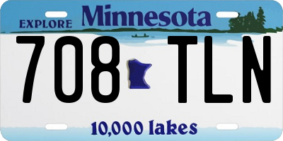 MN license plate 708TLN