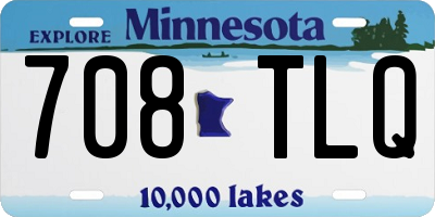MN license plate 708TLQ