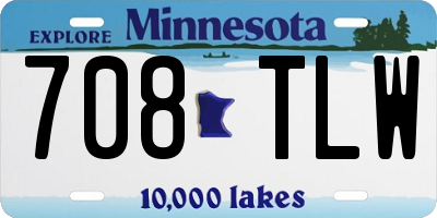 MN license plate 708TLW