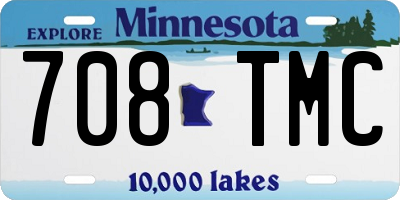 MN license plate 708TMC