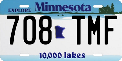 MN license plate 708TMF