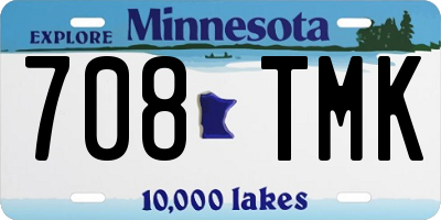 MN license plate 708TMK