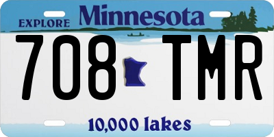 MN license plate 708TMR