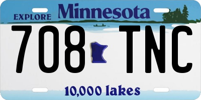 MN license plate 708TNC