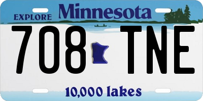 MN license plate 708TNE