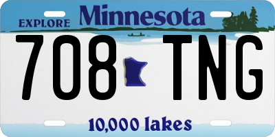 MN license plate 708TNG