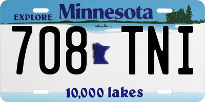 MN license plate 708TNI
