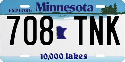 MN license plate 708TNK