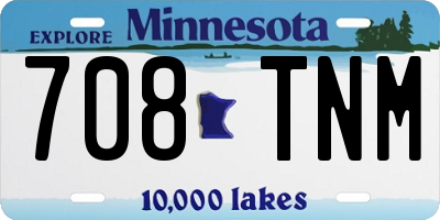 MN license plate 708TNM