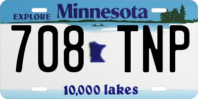 MN license plate 708TNP