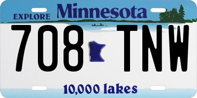 MN license plate 708TNW