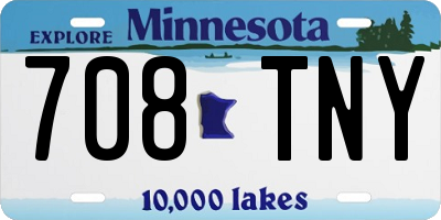MN license plate 708TNY