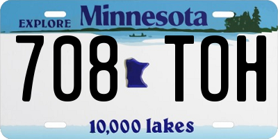 MN license plate 708TOH