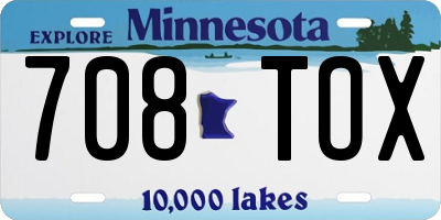 MN license plate 708TOX