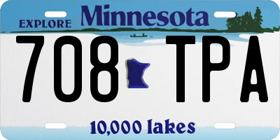 MN license plate 708TPA