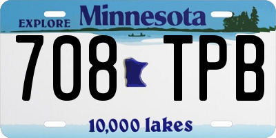 MN license plate 708TPB