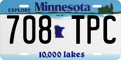 MN license plate 708TPC