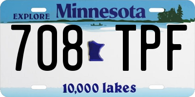 MN license plate 708TPF