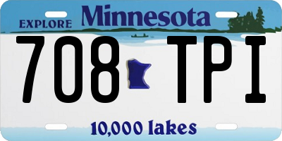 MN license plate 708TPI