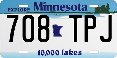 MN license plate 708TPJ