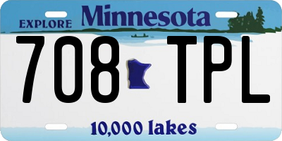 MN license plate 708TPL