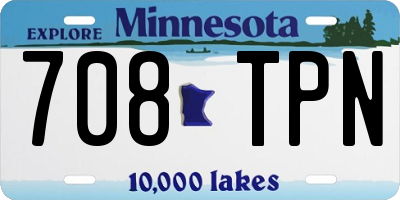 MN license plate 708TPN