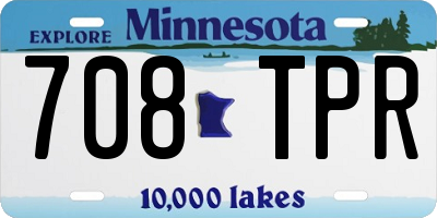 MN license plate 708TPR