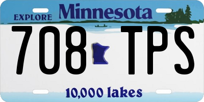 MN license plate 708TPS