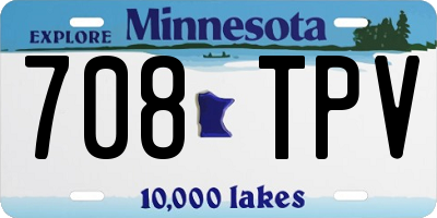 MN license plate 708TPV