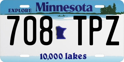 MN license plate 708TPZ