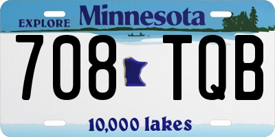 MN license plate 708TQB