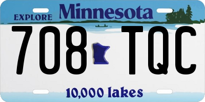 MN license plate 708TQC