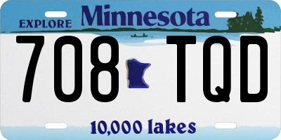 MN license plate 708TQD
