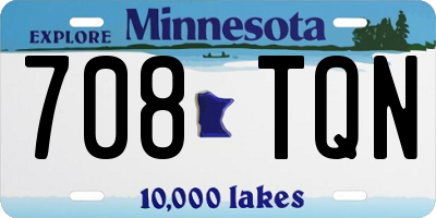 MN license plate 708TQN