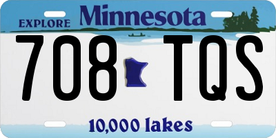 MN license plate 708TQS