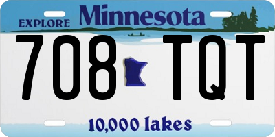 MN license plate 708TQT