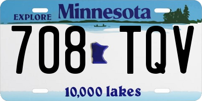MN license plate 708TQV