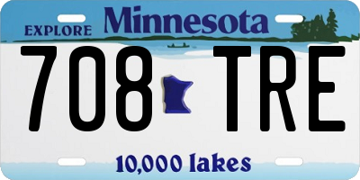 MN license plate 708TRE