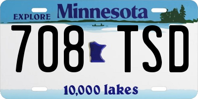 MN license plate 708TSD