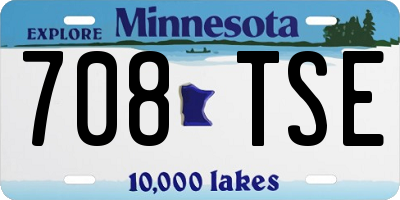 MN license plate 708TSE