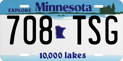MN license plate 708TSG