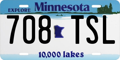 MN license plate 708TSL